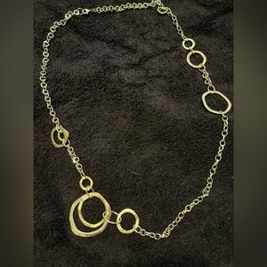 Premier Designs Two-Tone Asymmetrcial Chain Necklace.